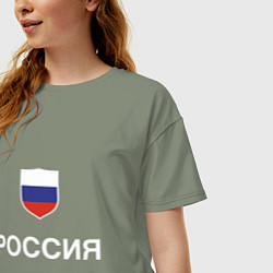 Футболка оверсайз женская Моя Россия, цвет: авокадо — фото 2