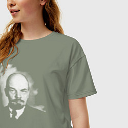 Футболка оверсайз женская Владимир Ленин, цвет: авокадо — фото 2