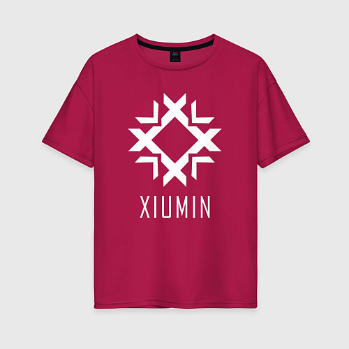 Женская футболка оверсайз Exo XIUMIN / Маджента – фото 1