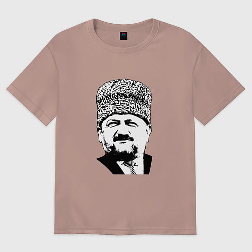 Женская футболка оверсайз АХМАТ-ХАДЖИ КАДЫРОВ / Пыльно-розовый – фото 1