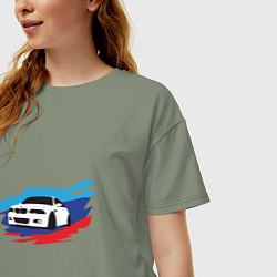 Футболка оверсайз женская BMW True, цвет: авокадо — фото 2