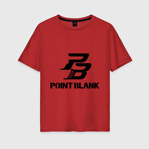 Женская футболка оверсайз Point Blank / Красный – фото 1