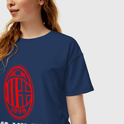 Футболка оверсайз женская МИЛАН AC Milan, цвет: тёмно-синий — фото 2