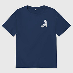 Футболка оверсайз женская KoЯn, цвет: тёмно-синий