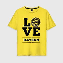 Футболка оверсайз женская Bayern Love Классика, цвет: желтый