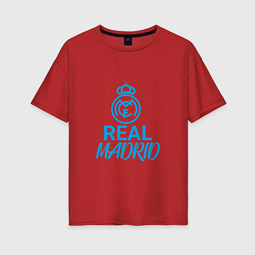 Женская футболка оверсайз Real Madrid Football / Красный – фото 1