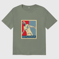 Футболка оверсайз женская Madrid - Benzema, цвет: авокадо
