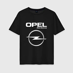 Футболка оверсайз женская OPEL Pro Racing, цвет: черный