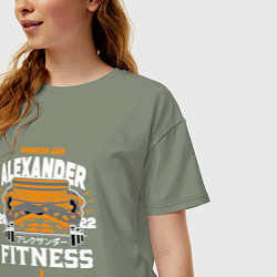 Футболка оверсайз женская АЛЕКСАНДР ЖЕЛЕЗНЫЙ КУЛАК ELDEN RING, цвет: авокадо — фото 2