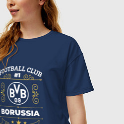 Футболка оверсайз женская Borussia FC 1, цвет: тёмно-синий — фото 2