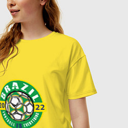 Футболка оверсайз женская Brazil 2022, цвет: желтый — фото 2
