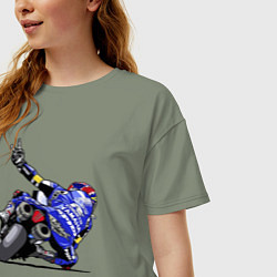 Футболка оверсайз женская Yamaha racing team Racer, цвет: авокадо — фото 2