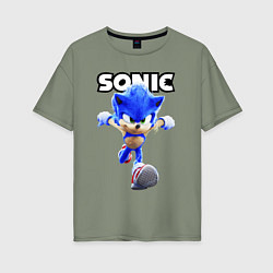 Футболка оверсайз женская Sonic the Hedgehog 2, цвет: авокадо