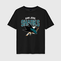 Женская футболка оверсайз SAN JOSE SHARKS NHL