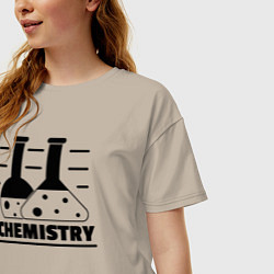 Футболка оверсайз женская CHEMISTRY химия, цвет: миндальный — фото 2