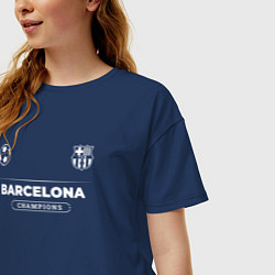Футболка оверсайз женская Barcelona Форма Чемпионов, цвет: тёмно-синий — фото 2