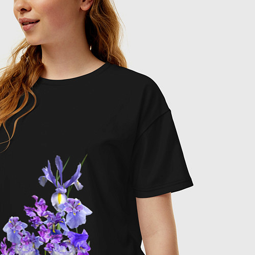 Женская футболка оверсайз Ириски Ирисы / Черный – фото 3