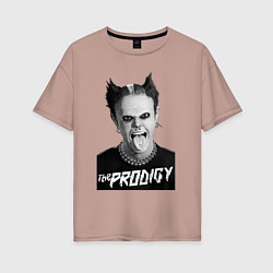 Футболка оверсайз женская The Prodigy - firestarter, цвет: пыльно-розовый