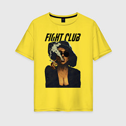 Футболка оверсайз женская Fight Club - Marla Singer, цвет: желтый