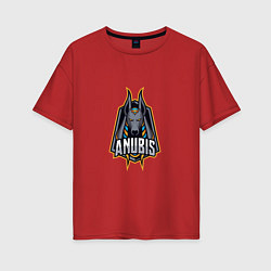 Женская футболка оверсайз God Anubis