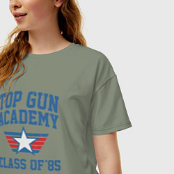 Футболка оверсайз женская TOP GUN Academy Class of 85, цвет: авокадо — фото 2