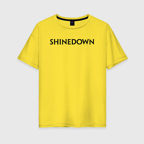 Женская футболка оверсайз Shinedown лого / Желтый – фото 1