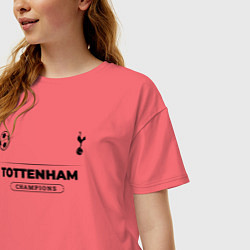Футболка оверсайз женская Tottenham Униформа Чемпионов, цвет: коралловый — фото 2