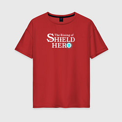 Футболка оверсайз женская The Rising of the Shield Hero logo white color, цвет: красный