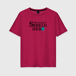 Футболка оверсайз женская The Rising of the Shield Hero logo black color, цвет: маджента