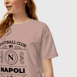 Футболка оверсайз женская Napoli: Football Club Number 1 Legendary, цвет: пыльно-розовый — фото 2