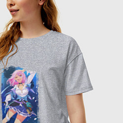 Футболка оверсайз женская Милашка 7 Марта Honkai star rail, цвет: меланж — фото 2