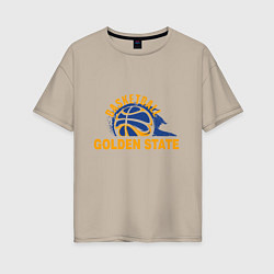 Футболка оверсайз женская Golden State Basketball, цвет: миндальный