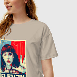 Футболка оверсайз женская Stranger Things Eleven, цвет: миндальный — фото 2