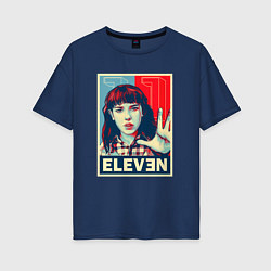 Футболка оверсайз женская Stranger Things Eleven, цвет: тёмно-синий