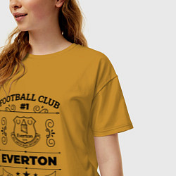 Футболка оверсайз женская Everton: Football Club Number 1 Legendary, цвет: горчичный — фото 2