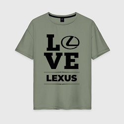 Футболка оверсайз женская Lexus Love Classic, цвет: авокадо