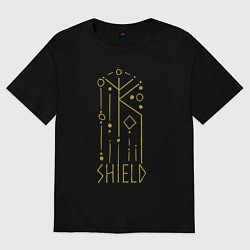 Женская футболка оверсайз Руническая вязь - Защита