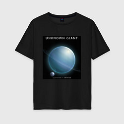 Футболка оверсайз женская Unknown Giant Неизвестный Гигант Space collections, цвет: черный