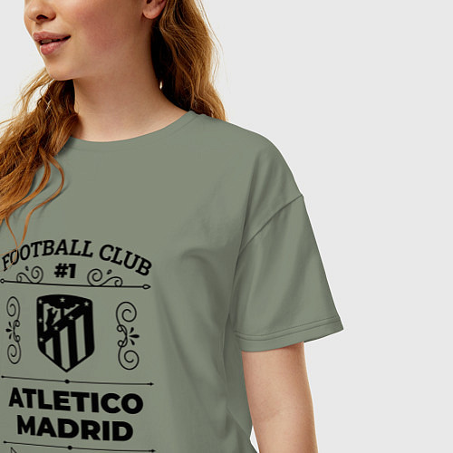 Женская футболка оверсайз Atletico Madrid: Football Club Number 1 Legendary / Авокадо – фото 3