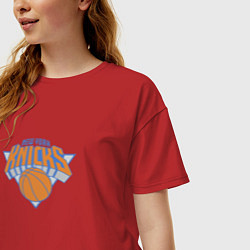 Футболка оверсайз женская Нью-Йорк Никс NBA, цвет: красный — фото 2