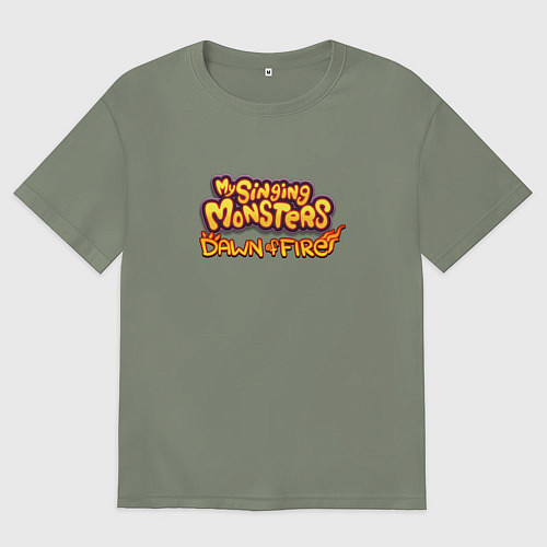 Женская футболка оверсайз My singing monsters Dawn of Fire / Авокадо – фото 1