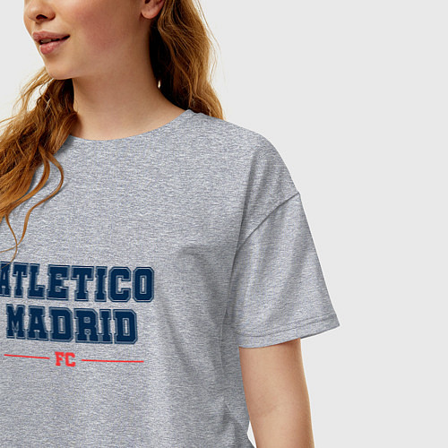 Женская футболка оверсайз Atletico Madrid FC Classic / Меланж – фото 3