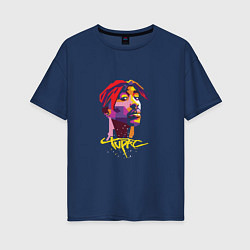 Женская футболка оверсайз Tupac Color