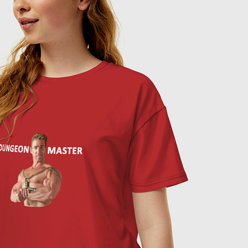 Женская футболка оверсайз Dungeon Master Billy / Красный – фото 3