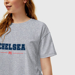 Футболка оверсайз женская Chelsea FC Classic, цвет: меланж — фото 2