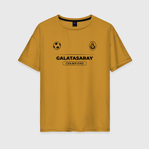 Женская футболка оверсайз Galatasaray Униформа Чемпионов / Горчичный – фото 1