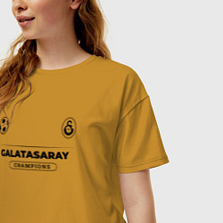 Футболка оверсайз женская Galatasaray Униформа Чемпионов, цвет: горчичный — фото 2