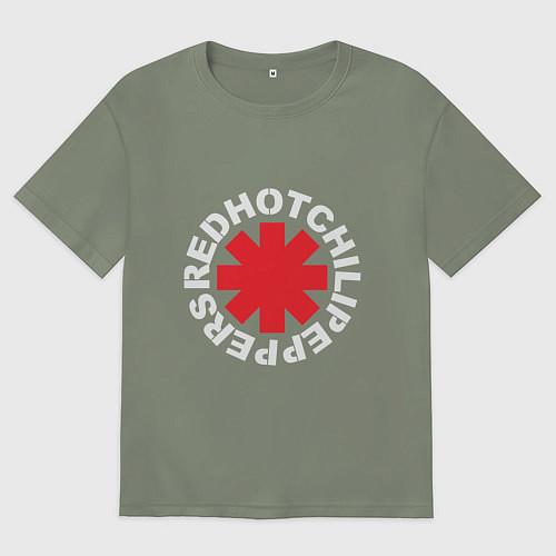 Женская футболка оверсайз Peppers - Logo / Авокадо – фото 1