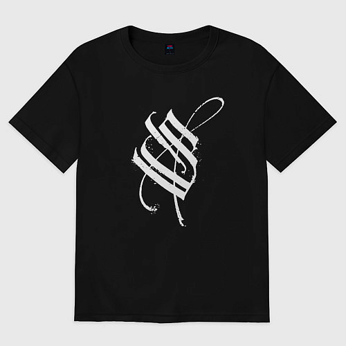 Женская футболка оверсайз Stigmata эмблема / Черный – фото 1