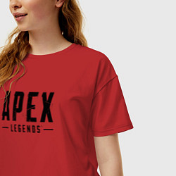 Футболка оверсайз женская Логотип игры Apex Legends, цвет: красный — фото 2